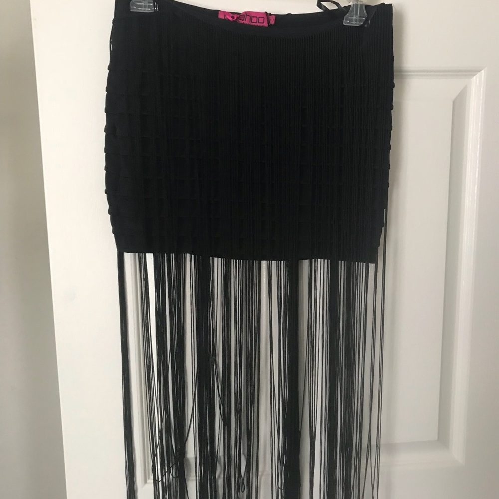Boohoo Fringe Skirt